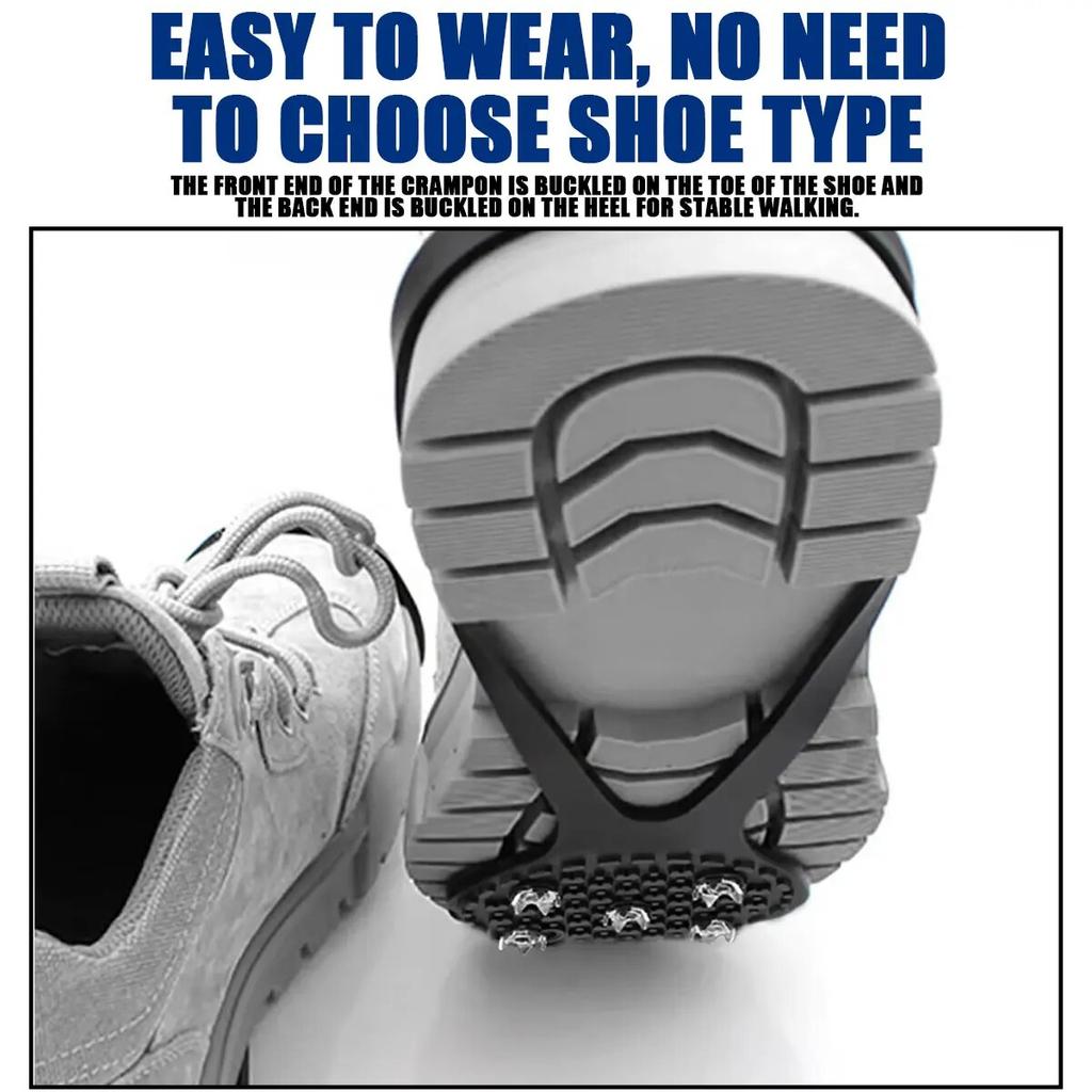 Прочные резиновые и металлические кошки с 5 металлическими шипами для зимних видов деятельности