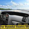 Автомобильные аксессуары для Hyundai Elantra XD 2001 2002 2003 2004 2005 2006 Накладка на приборную панель, избегающая попадания света, коврик с защитой от ультрафиолета, нескользящий коврик