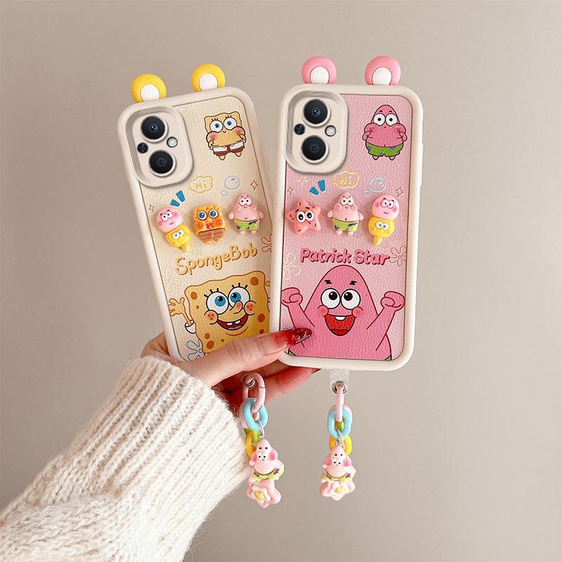 KEYSION Милый чехол с 3D-мультяшным рисунком в виде уха для OPPO Reno8 Z 5G 7Z с браслетом, силиконовый противоударный чехол для телефона OPPO Reno 7 8 Lite 5G