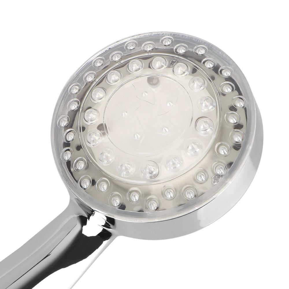 7 цветов с плавной сменой светодиодная душевая лейка, верхний душ «дождь», 3 цвета, датчик температуры, квадратная фиксированная душевая лейка