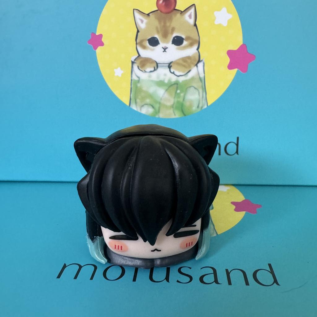 Клинок, рассекающий демонов, Лежащий Кот Ухо Токито Муичиро Blind Box Кукла-розыгрыш Аниме Настольное украшение Подарки Фигурка Модель Игрушки