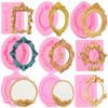 DIY Mirror Frame Fondant Cake Decorating Tools Chocolate Cake Silicone Molds Kitchen Baking Moulds