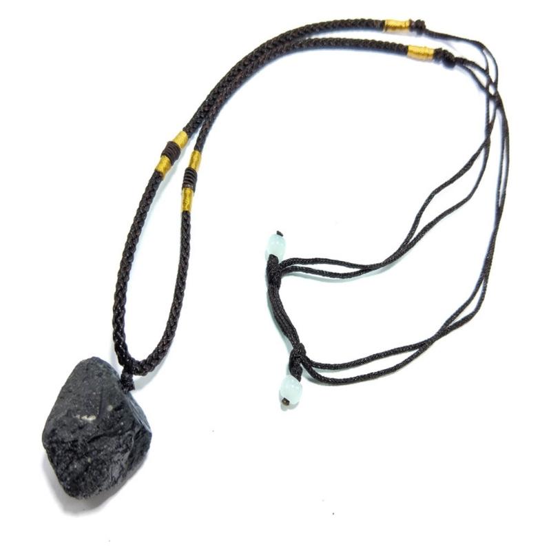 Ожерелье с подвеской из неправильного камня, выдвижная цепочка, подвеска из турмалина, чокер, уникальная длинная цепочка для свитера