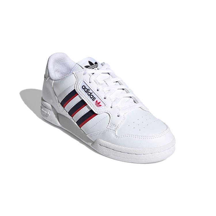 adidas Оригинальные Continental 80 Удобные Устойчивые к истиранию Низкие Детские Кроссовки для скейтбординга Белый Красный Синий Унисекс FX6088