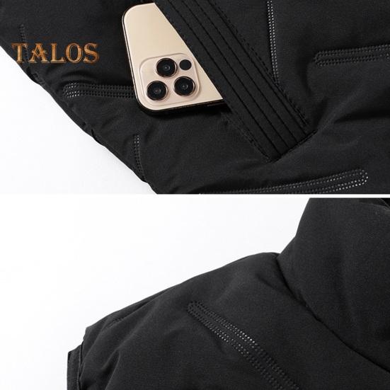 Мужской жилет, пальто с воротником-стойкой, без рукавов, застежка-молния, зимний жилет, верхняя одежда с карманами, однотонное утолщенное хлопковое пальто с подкладкой