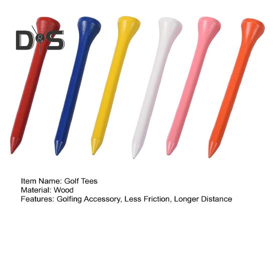 100 шт. деревянных ти для гольфа, уменьшающих трение и боковое вращение, аксессуар для гольфа для улучшения дальности и точности