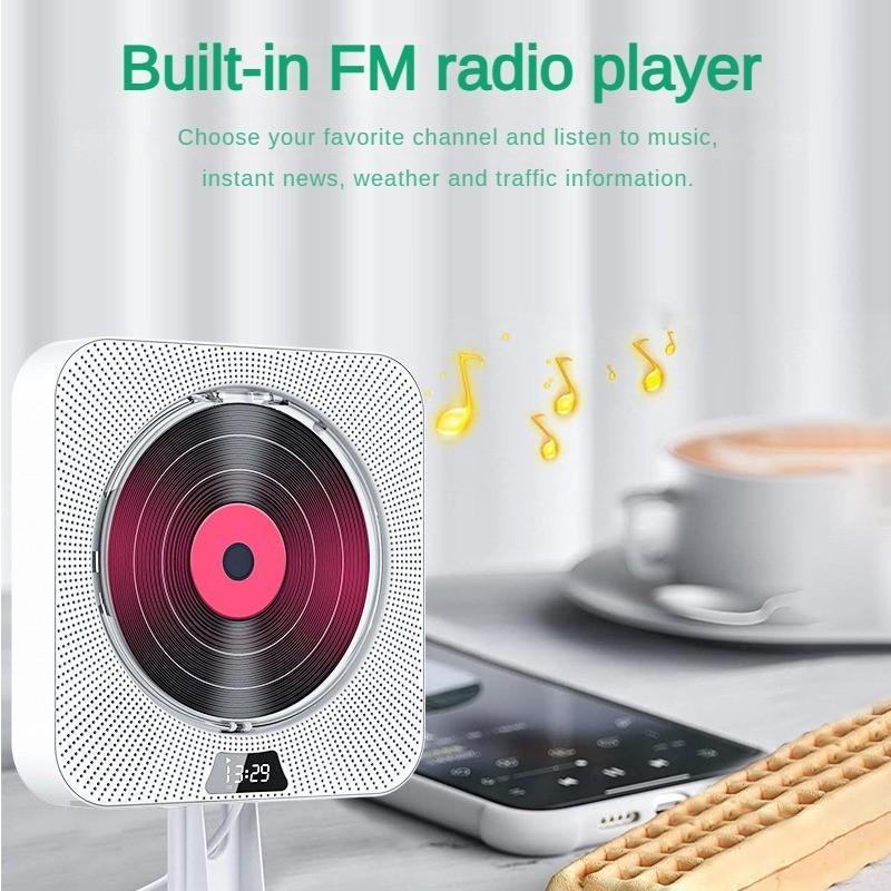 Wall Mounted CD Player Portable Tutoring Machine Bluetooth Multifunctional Learning Machine Bluetooth Album Player 172*178*38mm