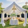 Outdoor White Wedding Gauze Drapes for Party and Venue Decoration, Wedding Arch, and Background.