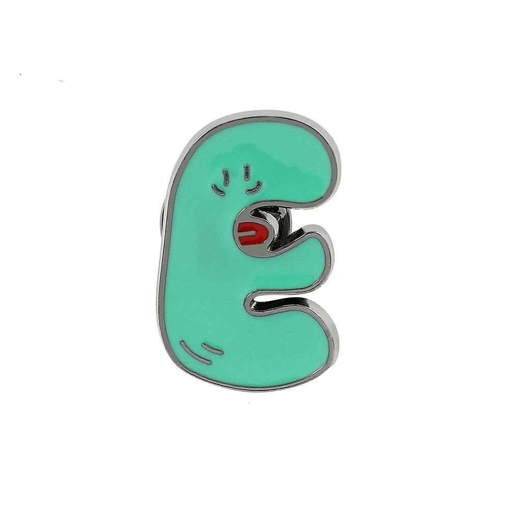 Cute Funny Alphabet Brooches Creative Cartoon Brooch Badges 26 Letter Enamel Pins  Backpack Decor