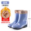 До середины голени резиновые сапоги женские на платформе резиновые туфли модные уличные туфли без застежек дождевые сапоги женские водонепроницаемые рабочие ботинки женские