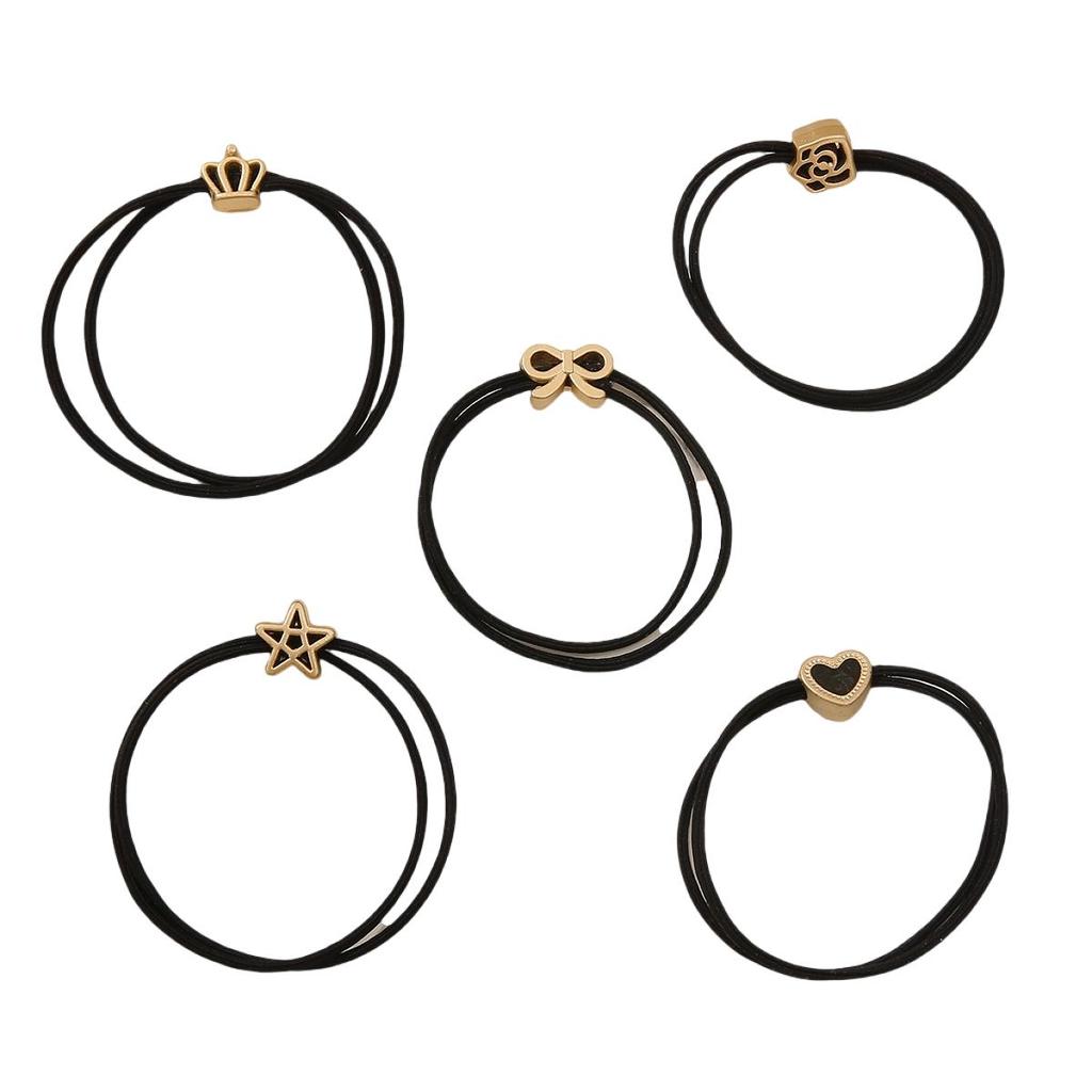 5Pcs Elegant Headband Hair Ring Head Rope Fashion Headwear For Girl Sweet Rubber Band Hair Accessories
