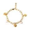 Браслет-цепочка с подвеской Mezmic Pearl, с золотым покрытием