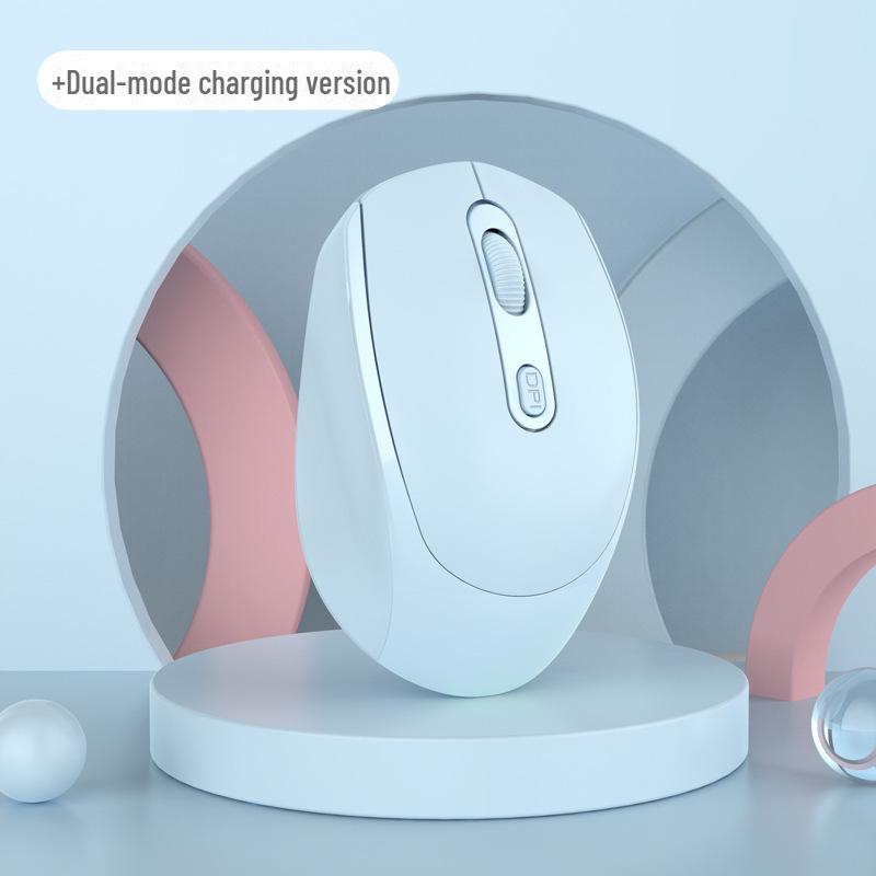Rechargeable Silent Dual Mode Wireless Bluetooth Mouse for Home, Office, and Gaming