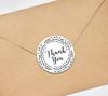Darling Souvenir Round 1.6 Inches Black Vines Border Thank You Stickers Non Customized Gift-45