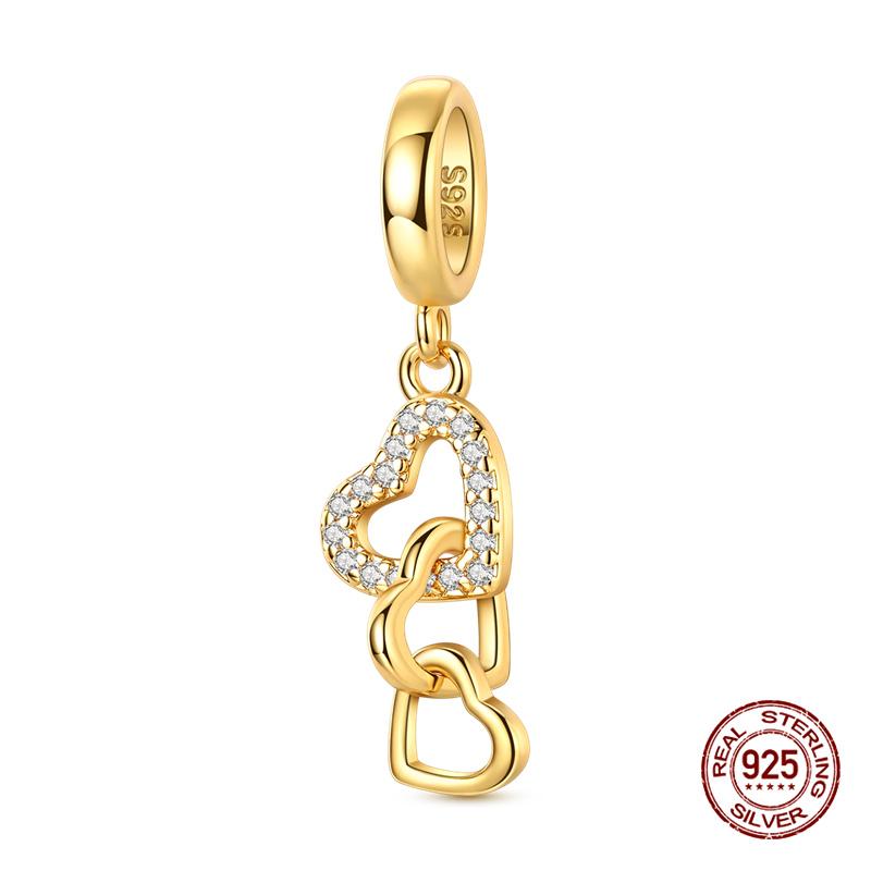 Original Charms Copper Heart-Shaped Infinity Charms Beads Fits 3Mm Original Bracelet Womens Diy Fine Jewelry Gifts