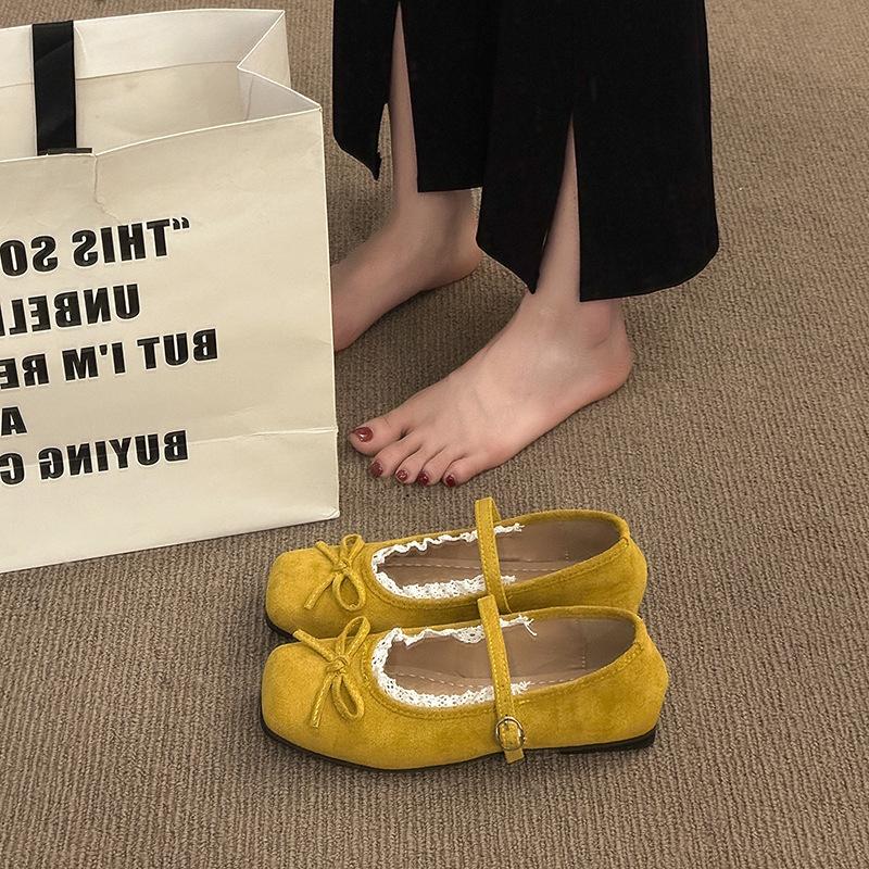 Туфли-лодочки с бантом, элегантный темперамент, Мэри Джейн, нежный вечерний бриз, летние, на мягкой подошве, французские балетки премиум-класса