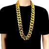 Chain Gold Plated Sweater Chain Punk Thick Chain Necklace Fashion Jewelry Men Exaggerated Necklace