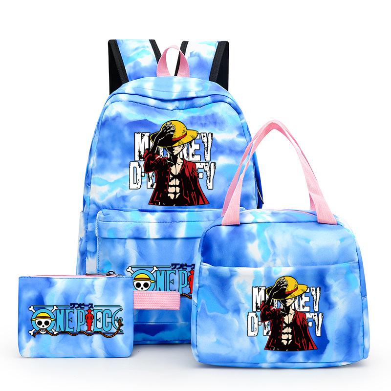 3 шт./компл. аниме цельный рюкзак большой емкости кавайный рюкзак с ланчем сумка пенал для девочки мальчика подростка школьная сумка дорожная сумка рюкзак