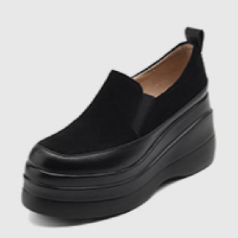 Мода леопардовый женский платформа балетки повседневная обувь бренд замшевые туфли на высоком каблуке женская осень 2025 тренд мода мелкий запатилы Mujer