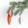 Wooden Christmas Decorations - 3 Embossed Pine Cones