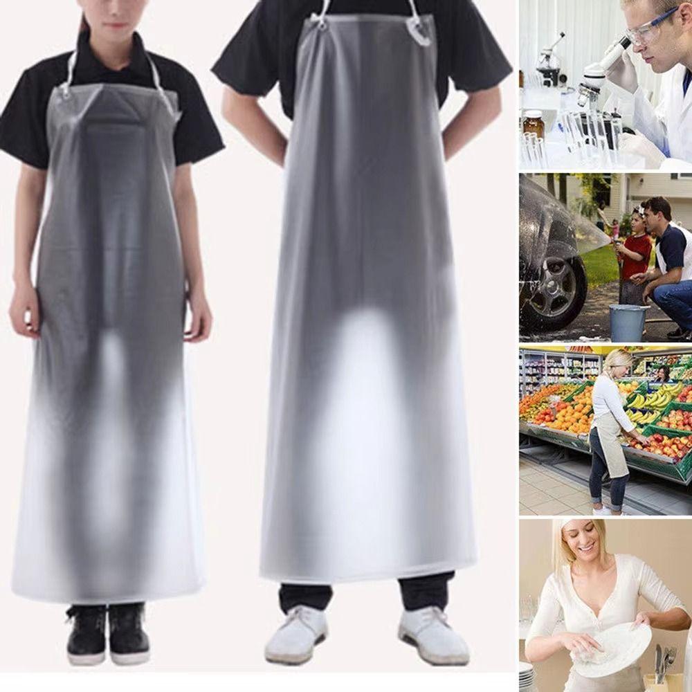 Translucent Kitchen Apron Waterproof Work Apron New Cafeteria Apron  for Men Women