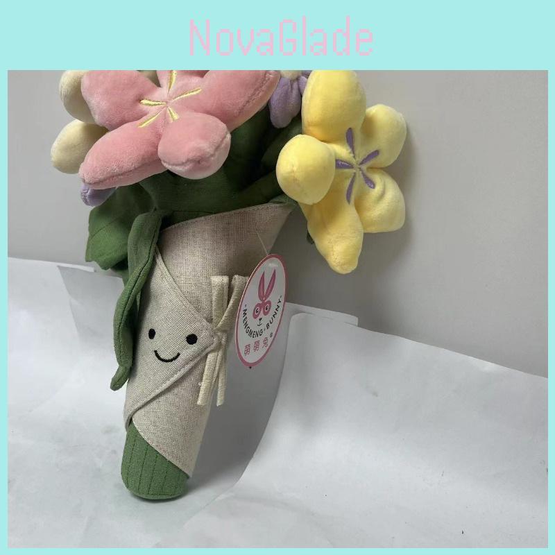 Fun Handheld Tulip Plant Plushie Teddy Bear Flower Bunch Grad Gift Softie