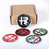 VKVQ7 3D Car Steering Wheel Badge Replacement Emblem Decor For Alfa Romeo Giulia Stelvio Giulietta Interior Sticker Auto Accessories