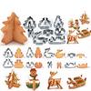 3D Stainless Steel Christmas Scenario Cookie Cutters Metal Cookie Mold Fondant Cutter
