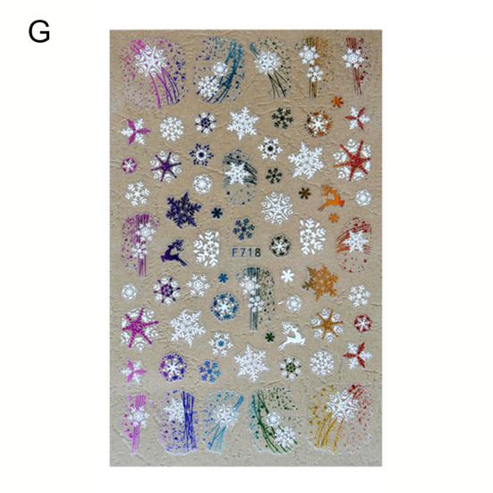 Наклейки для маникюра, декоративные яркие бумажные наклейки для ногтей, рождественские подарки, наклейки для дизайна ногтей, блестящая фольга, декор, маникюрная наклейка для женщин