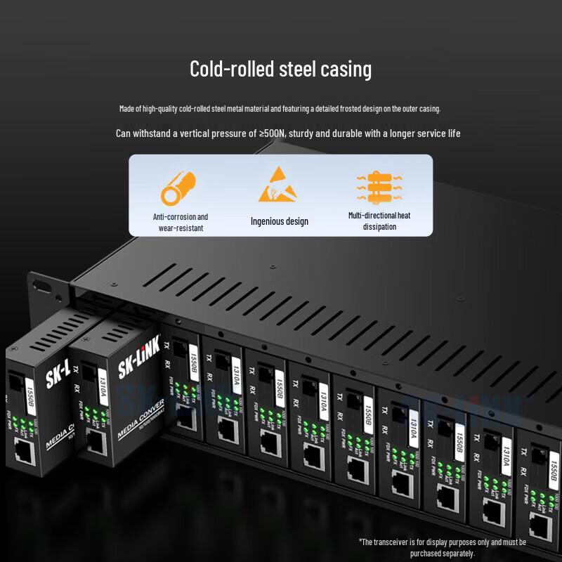 SK-LINK 19-inch 2U 14-Slot Fiber Optic Transceiver Chassis