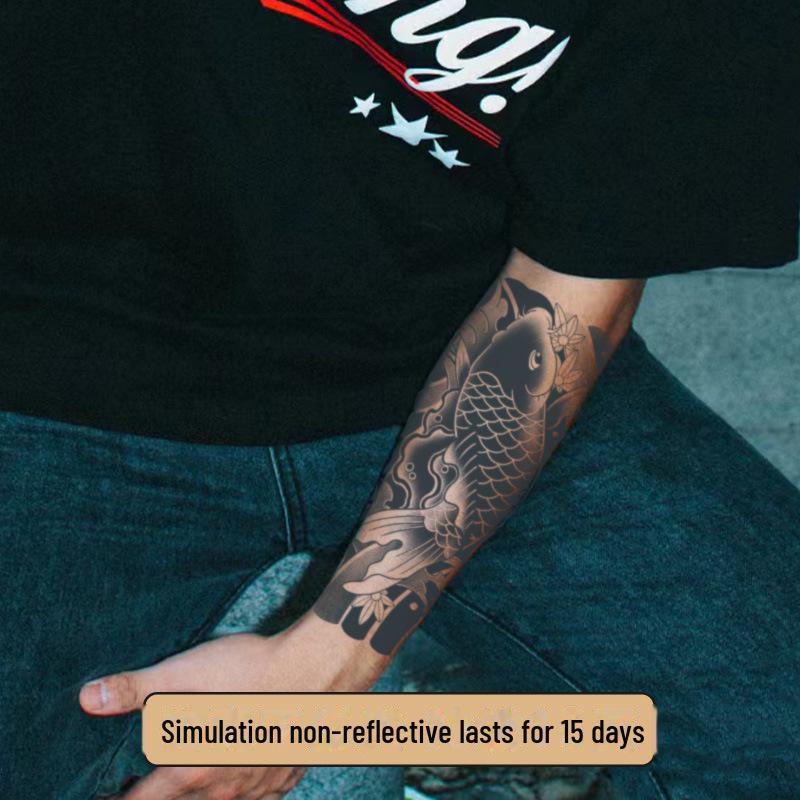 Водостойкие, долговечные наклейки-татуировки с изображением травяных цветов для мужчин и женщин — полуперманентные, неотражающие татуировки на руки и ноги