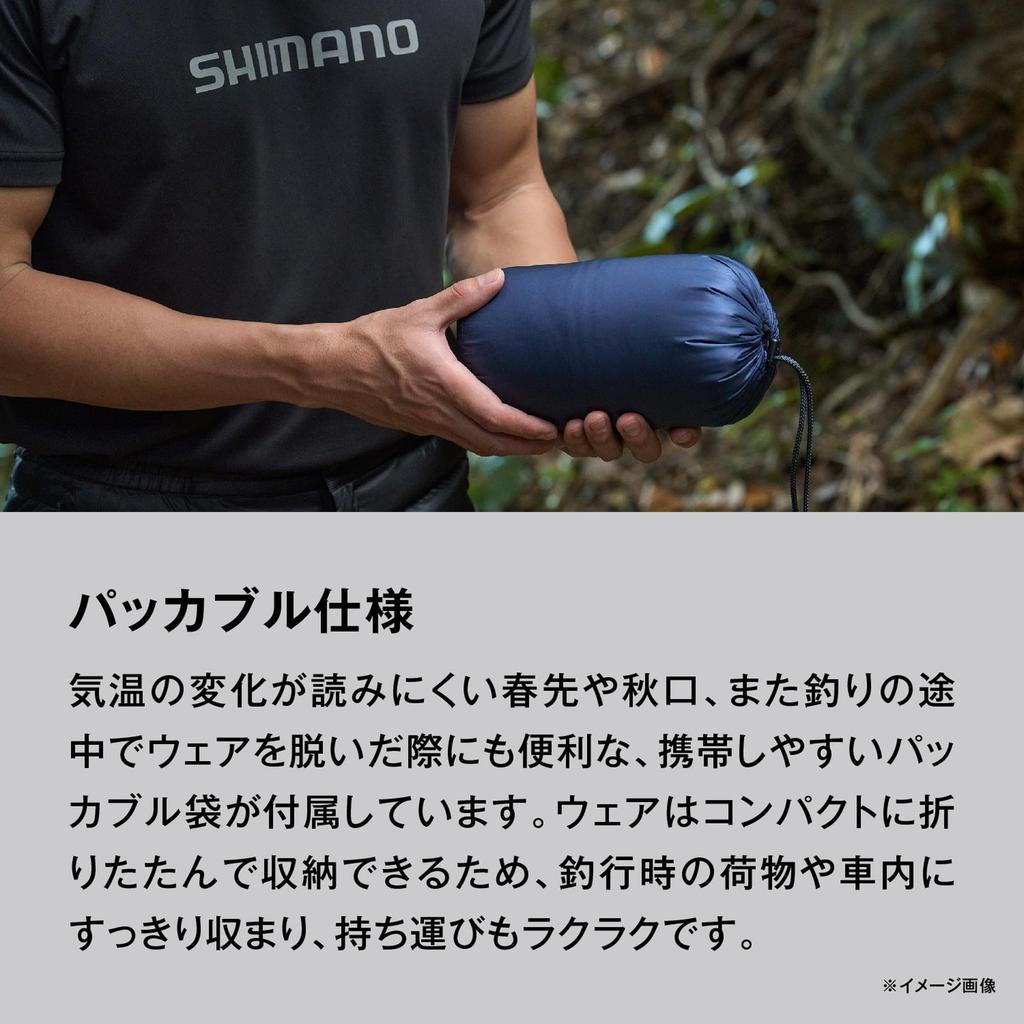 SHIMANO Tech Down Jacket Size L WJ-012X Navy,