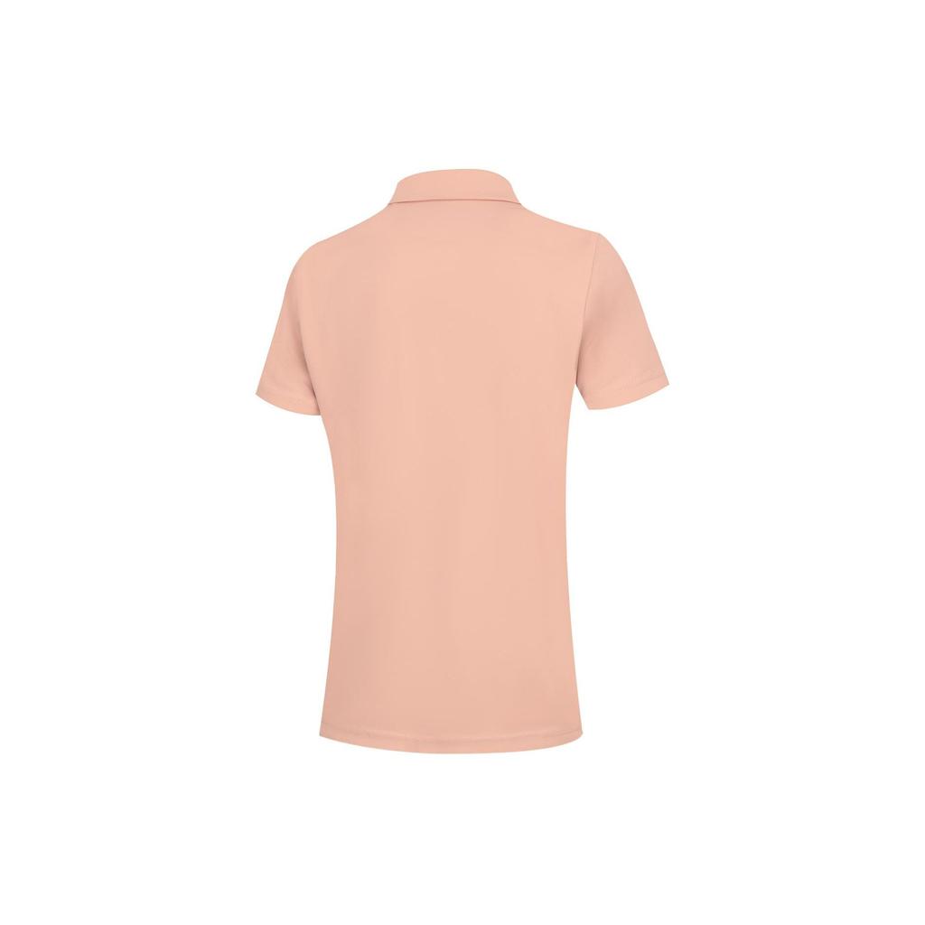 Li-Ning Solid Color Quick-Dry Breathable Sports Polo Shirt Women Tops New-Misty-Rose-Pink APLU126-8