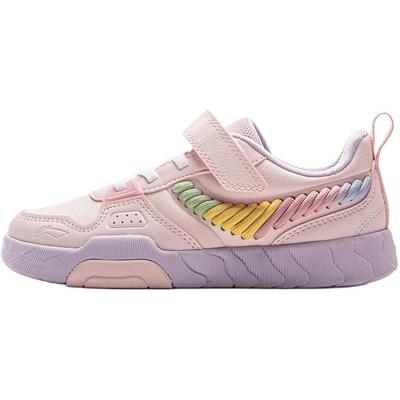 Li Ning Серия спортивного образа жизни Удобные Модные Амортизирующие Отскок Низкие Детские Повседневные Кроссовки Детские Повседневные Кроссовки Светло-розовый YKNV052-2