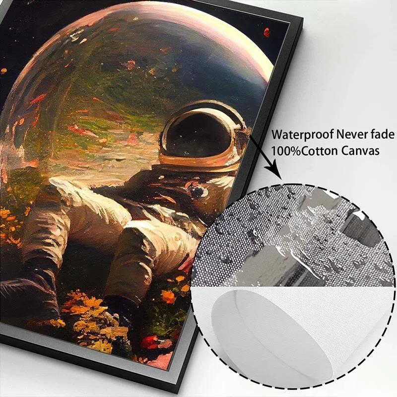 Моя космическая дата, настенная живопись, мой день космического серфинга, холст, постеры, печать, космическое путешествие астронавта, картина на холсте для декора домашней комнаты