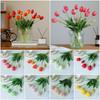 5 Heads Simulation Tulip Flower Real Touch Faux Flower New Fake Flowers  Desktop Ornament
