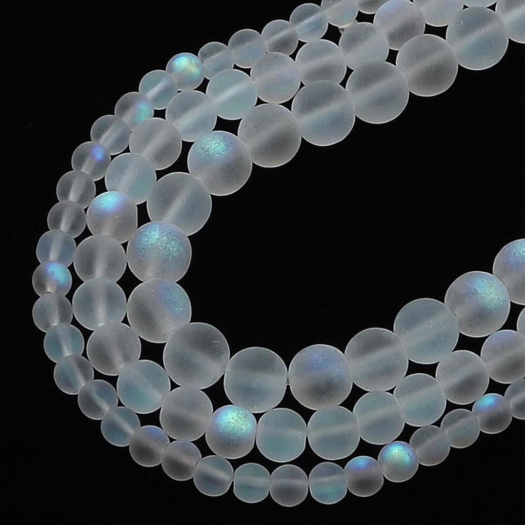 4/6/8/10 мм блестящие прозрачные стеклянные бусины, матовое стекло, свободные бусины для изготовления ювелирных украшений, DIY палочка для волос, браслет, ожерелье, серьги