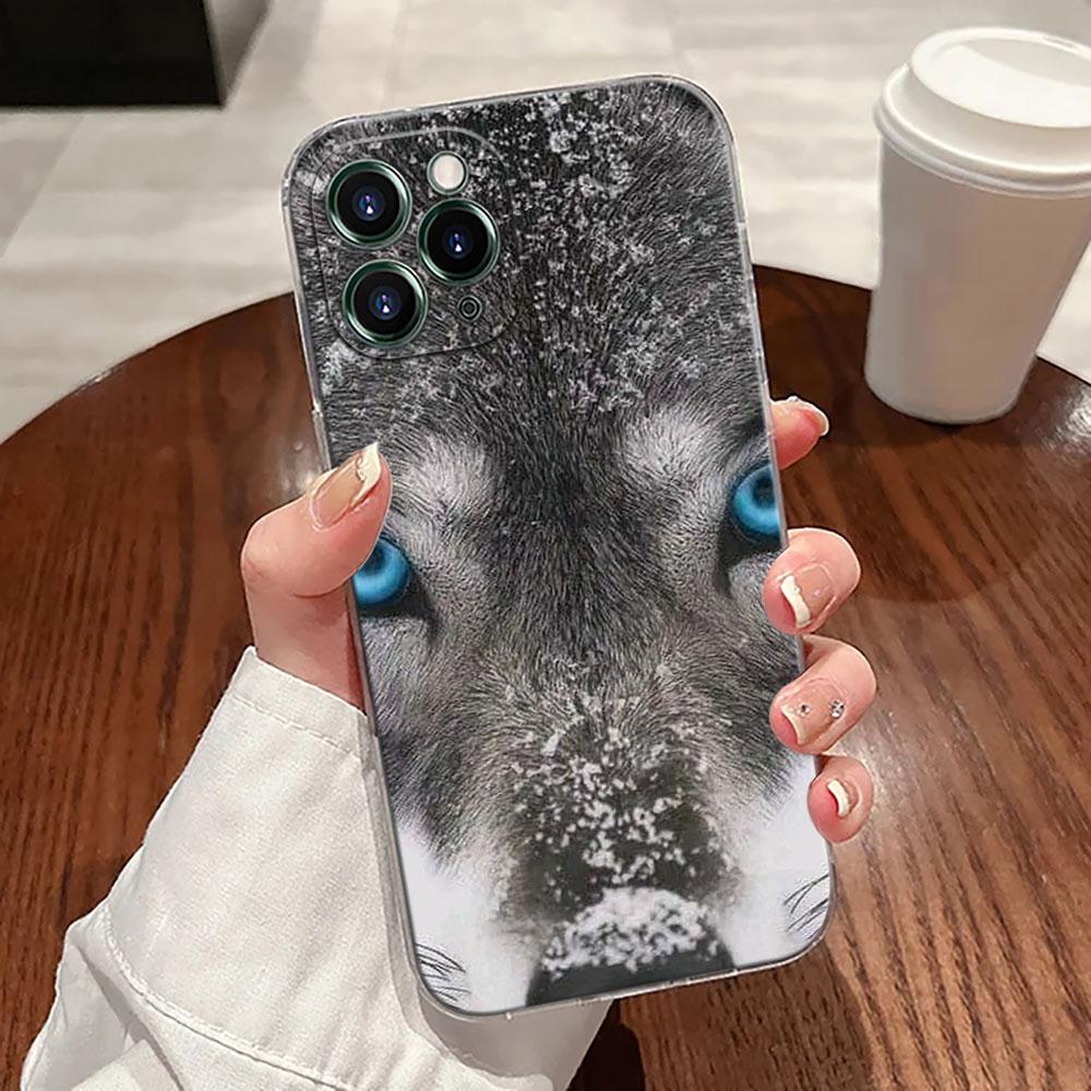 The Wolf Lion Cat Transparent Case For Apple iPhone 17 16 15 14 13 12 11 Pro Max Plus 16E 17Air 17Pro Phone Cover Silicone Funda