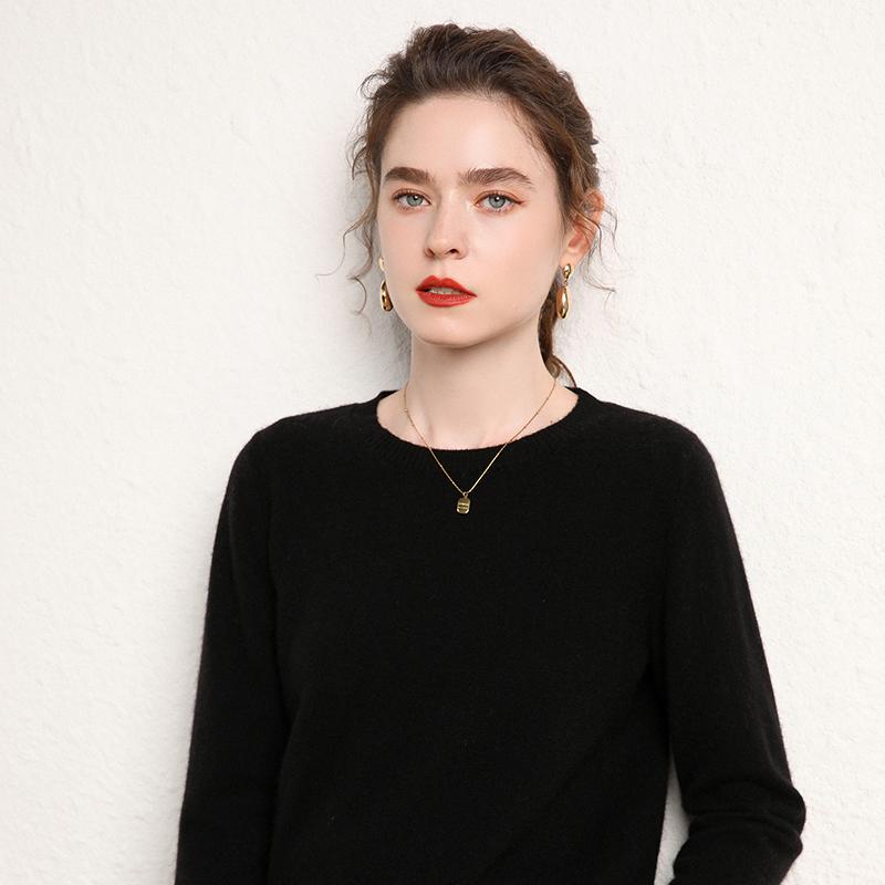 Женский кашемировый свитер Qinghe кашемир 100% кашемир, женский осенне-зимний кашемировый свитер, мягкий и теплый