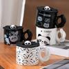 Милая мультяшная панда керамическая чашка персонализированная кружка для студентов мужского и женского пола пара стакан воды подарочная кофейная чашка для домашнего использования