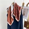 Luxury Brand Square Scarf Design Double Side Shawl Wrap 70cm Print Twill Silk Women Hijab Female Foulard Headband Bandana