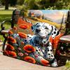 1pc Dalmatian Field Throw Blanket Polyester Fiber, Lightweight Flannel, Soft & Warm, All Season Use for Outdoor, Camping Digital Print