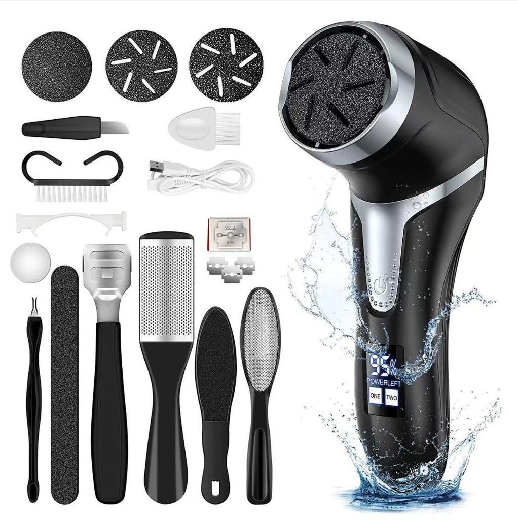 Электрическая шлифовальная машинка для ног с подсветкой для удаления омертвевшей кожи и мозолей; Инструмент для педикюра с камнем.