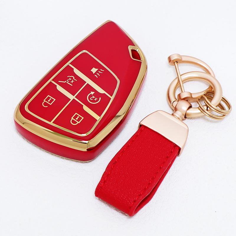 Для GMC Yukon Gold Edge ТПУ Чехол для Брелока Автомобильного Ключа Buick ENVISION S Plus Avenir Chevrolet Tahoe Suburban