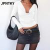 JPNTKY Женская Модная Повседневная Однотонная Блузка/Рубашка с Принтом, Длинный Рукав, V-образный Вырез, Международный Дизайн