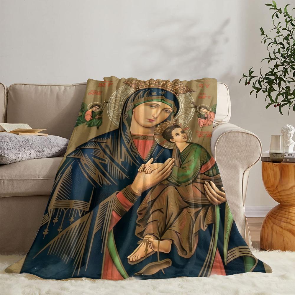 GUOYU Blanket Mary Throw Soft Flannel Throw Summer Blanket Lightweight Cozy Nap Blanket for Sofa Bed Travel