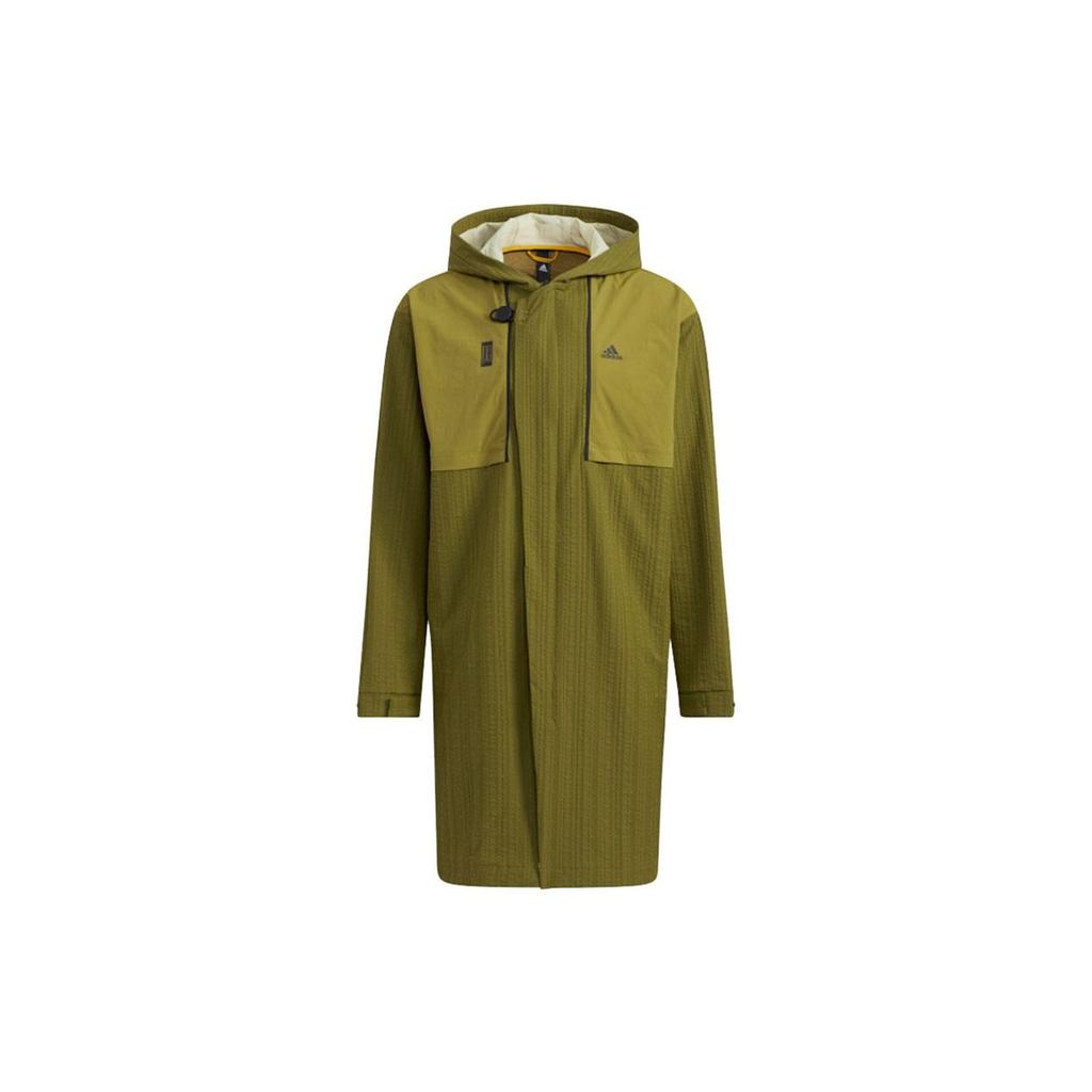 adidas Мужская куртка с капюшоном WJ Longtex Военно-зеленая H39337