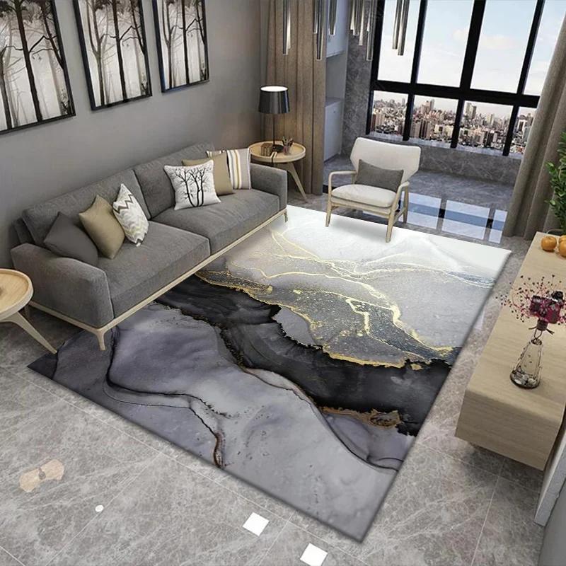 Скандинавский Светлый Люкс Мраморный Ковер для Гостиной Спальни Искусство Абстрактные Прикроватные Коврики Кухня Нескользящий Балкон Ковер для Кабинета Прихожая Коврик