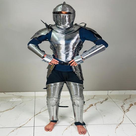 Knight Armor Suit Medieval German Full Suit of Armor Gothic 14Th Century Larp Cosplay Décor Best Gift
