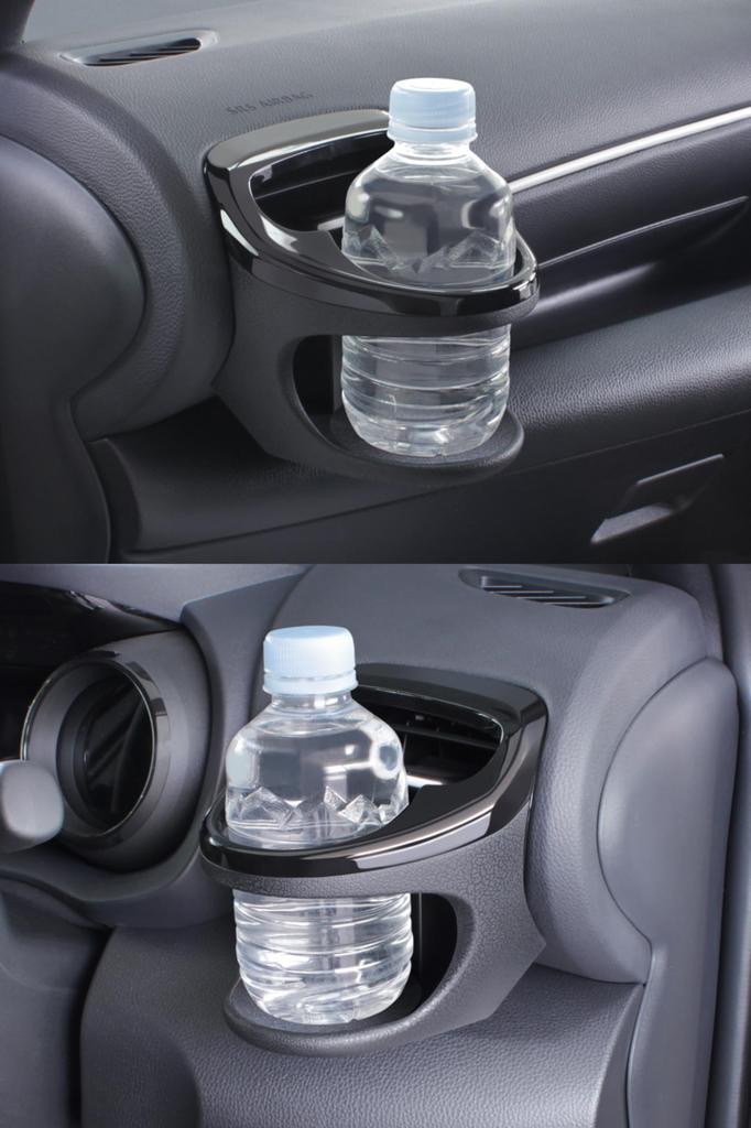 Подстаканник Tsuchiya Yac для сиденья водителя и пассажирского сиденья для Toyota Yaris и GR, совместимый с кондиционером держатель, комплект SY-YA1 SY-YA2, черный, Yaris,